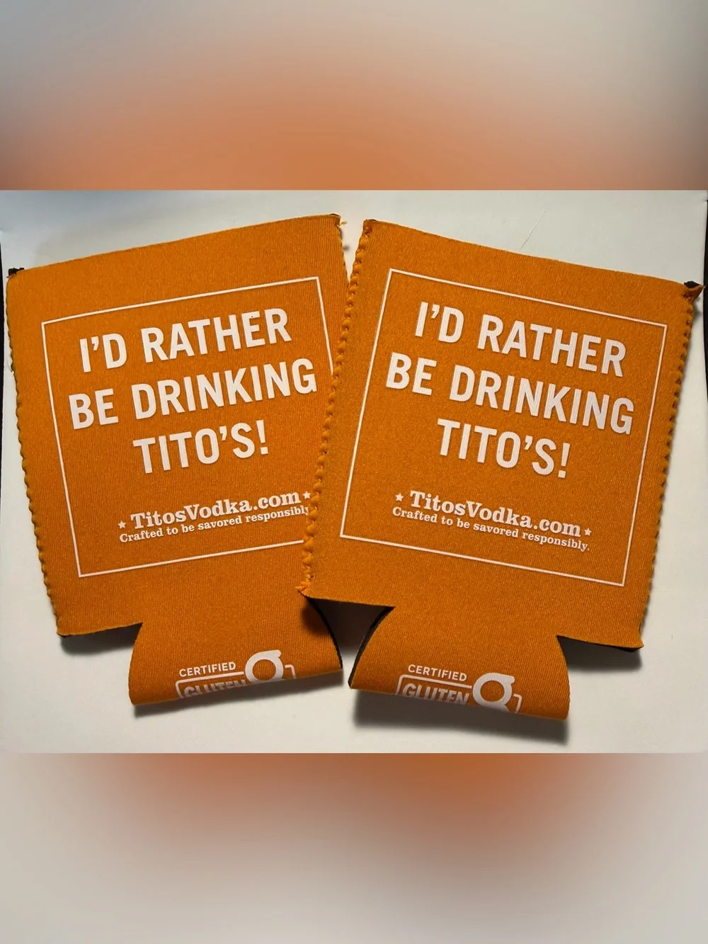 Tito's Handmade Vodka Orange Can Coolers (Set of 2)